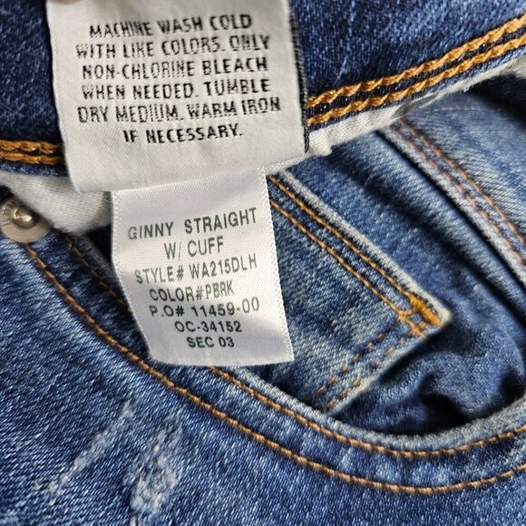 Hudson Ginny Straight with Cuff Distress Crop Low Rise Women’s Jeans - Size 25 - Picture 6 of 16